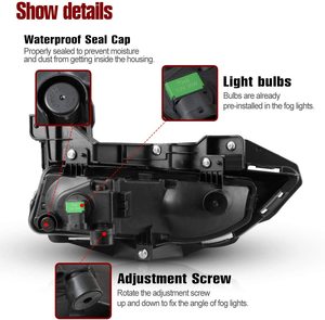 Cụm đèn sương mù cho xe NISSAN ROGUE X-TRAIL Xtrail 2017 2018 2019 2020, kính trong suốt, đèn sương mù cản trước, bóng đèn 12V 35W, kèm công tắc và dây điện - Product Image 6