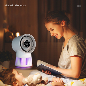 Lampe de camping portable avec ventilateur 2-en-1, lumière anti-moustiques multifonctionnelle pour l'extérieur, recharge USB, ventilateur de bureau à domicile - Product Image 3