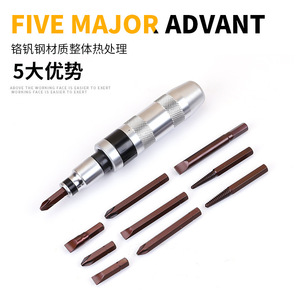 Impact Screwdriver Set 12Pc Manual Phillips Head Cr-Mo Steel S2 Alloy Tool Steel Diy Use - Product Image 3