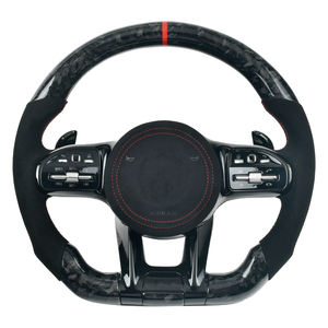 พวงมาลัยหุ้มหนังคาร์บอนไฟเบอร์แบบกำหนดเอง สำหรับรถยนต์เมอร์เซเดส-เบนซ์ ซี-คลาส จี-คลาส ซี-คลาส เอ็มเอ็มจี จีที 63 ดับเบิลยู204 205 เอ็มเอ็มจี - Product Image 1