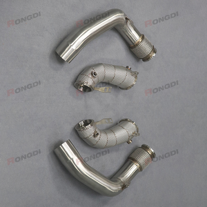 Tubo de bajada de 3 a 3,5 pulgadas para BMW M5 F90 3,0 T (2018-2023) -Acero inoxidable 304, resonador de rendimiento - Product Image 3