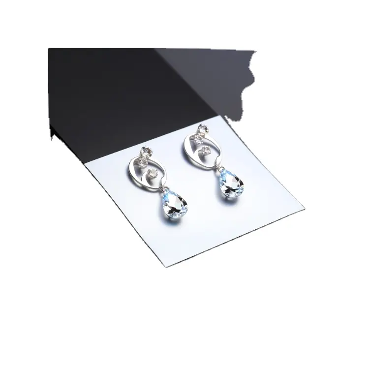 Scheda Duplex carta bianca per orecchini e collana stampata biglietto di auguri Offset per la visualizzazione di imballaggi di gingillo