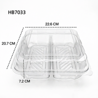 Factory Clear PET Plastic Bread Cookie Croissant Donut Pastry Cake Containers Plastic Bread Pastry Clamshell Boxes