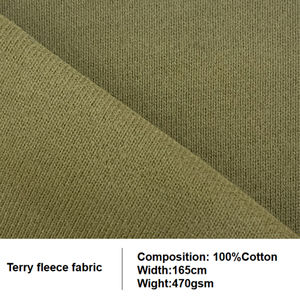 2022 vente chaude 100% coton 470gsm tissu éponge très lourd pour <span class=keywords><strong>manteau</strong></span> à capuche - Product Image 2