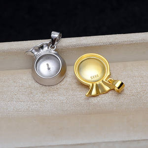 Colgante de Plata S925 con Forma de Bolsa de Dinero, Perla Mabei de 9 mm, 4451, Accesorio para Manualidades, Soporte Vacío para Cartera, Componente para Joyería - Product Image 3