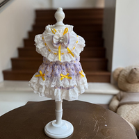 Robe d'été à imprimé floral, vêtements de créateur pour chien, gilet décontracté pour chat, vêtements pour animaux de compagnie Kawaii Lolita, vêtements de luxe pour animaux de compagnie, livraison rapide