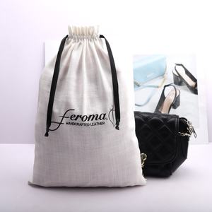 เป็นมิตรกับสิ่งแวดล้อม 100% ผ้าลินินฝุ่นกระเป๋าสําหรับโปรโมชั่นอาหารผลไม้ของขวัญโลโก้ที่กําหนดเองนํามาใช้ใหม่ผ้าฝ้าย Drawstring ถุงช้อปปิ้ง - Product Image 2