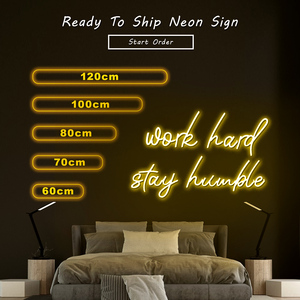 Làm việc chăm chỉ ở lại khiêm tốn tùy chỉnh Acrylic Led Neon dấu hiệu cho văn phòng nhà xây dựng & Mall trang trí - Product Image 3