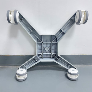 <b>Four</b>-<b>wheel</b> aluminum alloy base, one-piece molded mobile <b>trolley</b> workstation aluminum alloy base. - Product Image 2