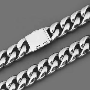 Collar Cubano de Acero Inoxidable para Hombre y Mujer, Joyería con Cierre de Cable, Accesorios Personalizados, Joyería Hip Hop, Cadena Cubana con Diamantes - Product Image 5