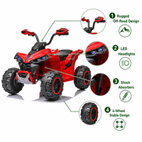 Quad électrique pour enfants GEEN 12V, alimenté par batterie, double moteur, tout-terrain, 4 roues, avec LED et musique, voiture à roulettes