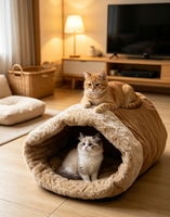 Lit pour animaux de compagnie de luxe pliable et détachable, motif animalier, extra petit à moyen, canapé-lit pour chat, confortable et luxueux