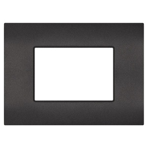 Placa Negra de 3 Vías Compatible con Vimar Arke - Product Image 1