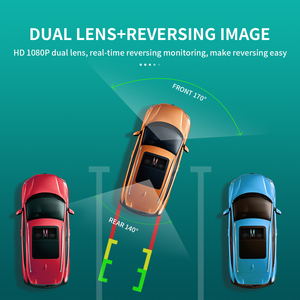 Phía sau xem gương Dash Cam 4.5 inch IPS xe máy ảnh màn hình cảm ứng phía trước và phía sau 1080P + 480p tầm nhìn ban đêm - Product Image 3