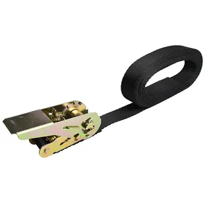 FORCENTRA Buckle Cargo Binding Belt Ratchet Tie Down Straps End Load Strap Zinc Alloy 25mm 1 Inch Polyester Cargo Control 1600kg