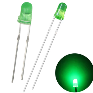 Toptan 3mm yeşil F3mm düz üst LED diyotlar saf yeşil dağınık LED ışık - Product Image 4