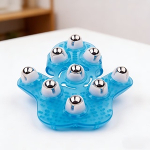 Rodillo de Masaje Vibratorio de Nueve Bolas, Rotación de 360 Grados, Material de PVC, Productos de Masaje Portátiles para la Relajación Corporal - Product Image 1