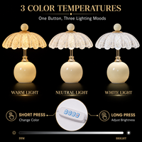 Lampe de table LED romantique rose et jaune en fer et acrylique pour coiffeuse de mariée, portable, pour maquillage et vanité de mariage