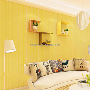 Papel Tapiz 3D Moderno para Niños, No Tejido, para Decoración de Sala de Estar y Dormitorio, Papel Tapiz Amarillo Chino - Product Image 1