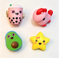 Tendance TikTok : Squishy anti-stress en PU à rebond lent, série animaux mignons, monstre aux gros yeux, en forme de tasse de lait, original, vente en gros