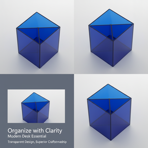 Современный экологичный квадратный держатель для карандашей, настраиваемый пластиковый настольный органайзер для канцелярских принадлежностей для офиса - Product Image 4