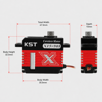 Mini Servo Digital sin Núcleo KST X15-908 HV, 9.2kg.cm, 0.08s, Alta Velocidad, Engranaje Metálico para Modelos RC, Robots y Automatización Industrial