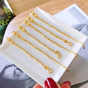 กำไลข้อมือทองคำแท้ 18K หนา 4 มม. ดีไซน์เรียบหรู สำหรับผู้หญิงและเด็กผู้หญิง ยี่ห้อ Xinfly เหมาะสำหรับงานแต่งงานและงานปาร์ตี้ - Product Image 3