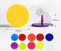 Marqueurs de balle de golf 24 mm en plastique, marqueurs de position de golf colorés et transparents, accessoires pour le marquage des balles de golf