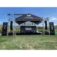 Braguero de iluminación de espiga de aluminio al por mayor con techo para exhibición de truss de escenario de concierto al aire libre
