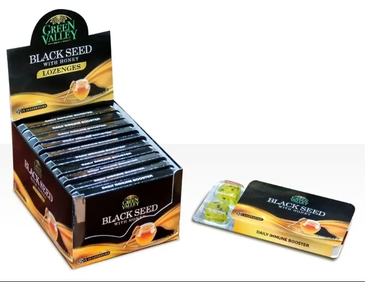 Black Seed with Honey Lozenge Pure Organic Top Grade Quality Seeds candy lozenges nigella sativa seeds