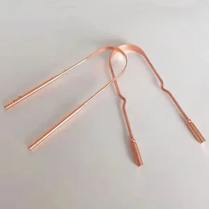 2022 New Rose Gold U Shape Copper Tongue Scraper Tongue Cleaner