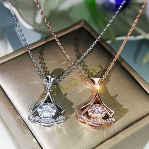 Collar con Colgante de Abanico para Mujer, Cadena para Clavícula, Regalo de Cumpleaños, Joyería - Product Image 1