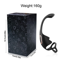 Masseur de prostate télécommandé, double anneau de stimulation, sac testiculaire, masturbateur masculin, plug anal verrouillable, jouets sexuels pour l'exportation transfrontalière en Chine
