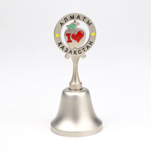 Изготовленный на заказ выгравированный логотип металлический Туристический Сувенирный подарочный стол Бронзовый вращающийся Вращающийся ручной обеденный звонок - Product Image 4