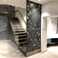 Reilbu – Balustrades et mains courantes modernes en acier inoxydable et aluminium découpées au laser, haut de gamme, pour escaliers et écrans d'intimité, à monter soi-même