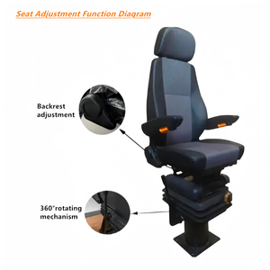 Siège conducteur de base rotatif avec suspension mécanique amortissement siège de locomotive ferroviaire siège conducteur de métro ferroviaire à grande vitesse - Product Image 5