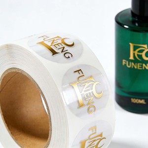 Étiquettes personnalisées imprimées avec logo, dorure à chaud, en vinyle, adhésives, imperméables, pour emballage alimentaire et bouteilles, impression d'étiquettes - Product Image 1