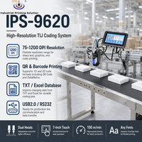 Machine de codage TIJ IPS-9620, imprimante de codes-barres TIJ, imprimante automatique de dates d'expiration avec deux têtes et 1200 DPI pour l'emballage