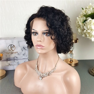 วิกผมหยิกสั้นแบบ Pixie Cut  13*4 Lace Frontal  <span class=keywords><strong>ผม</strong></span>แท้บราซิล 100% จาก Aliexpress สำหรับผู้หญิงผิวสี - Product Image 6