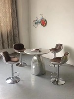 Ensemble table et chaises de salle à manger Aviator, style rétro industriel, en aluminium durable, pour la maison, l'appartement, l'hôtel