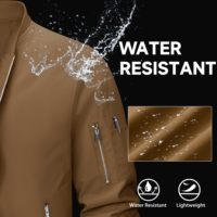 Veste pour hommes décontractée légère et personnalisée veste de chasse à fermeture éclair coupe-vent blousons aviateur vêtements d'extérieur légers
