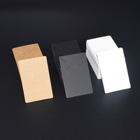 Bán Buôn Tùy Chỉnh Logo In Vòng Cổ Thẻ Kraft Giấy Đen Trắng Trống Đồ Trang Sức Thẻ Bao Bì Vòng Cổ Bông Tai Thẻ Hiển Thị