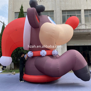 ضخمة عيد الميلاد نفخ الرنة الغزلان الدائمة للعطلات الديكور في الهواء الطلق - Product Image 5