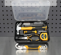 Boîte à outils de réparation pour la maison, 26 pièces, pince marteau multifonction, ruban à mesurer, étui rigide personnalisable OEM