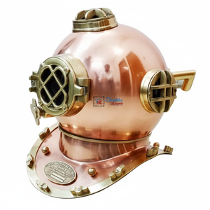 Casco de Buceo Antiguo de Cobre y Latón Pulido, Modelo Mark V, para Buceo en Aguas Profundas, Coleccionable - Product Image 1