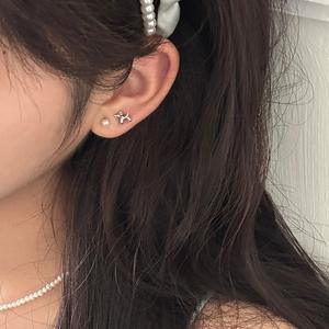 S925 <b>Sterling</b> <b>Silver</b> Balloon Dog Ear <b>Studs</b> Simple & Trendy Ins Personality Niche Design Cute Compact Ear <b>Studs</b> for Small Women - Product Image 2