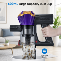 Aspirateur sans fil 12000 Pa, autoportant, brosse anti-emmêlement, bac à poussière grande capacité 0,6 L, vidage en un clic, filtre lavable