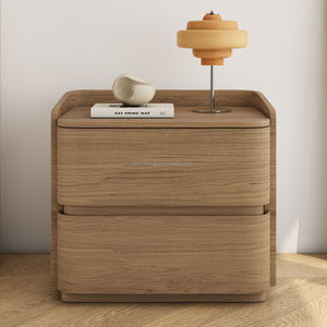 Muebles de Dormitorio Italianos de Alta Gama, Modernos y Minimalistas, Mesa de Noche de Madera Maciza Ecológica y Duradera, Mesita de Noche de Lujo para Hotel - Product Image 1