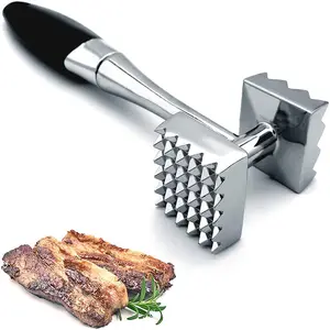 meat tenderizer mallet sturdy beef chicken lamb minced meats 304 stainless steel steak hammer softener heavy duty tenderizers