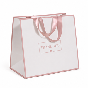Sac cadeau en papier blanc avec imprimé canard vert, poignée en corde de coton, impression offset, recyclable, sac plat standard, sac en papier du Vietnam - Product Image 3